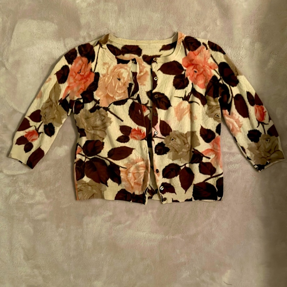 Cream Rose Cashmere Sweater